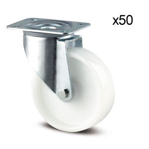 125mm Swivel Castor With Plastic Wheel Box 50 Bulk Buy (175kg)
