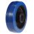 80mm Blue Elastic Rubber Wheel 12mm Roller Bearing Bore - 150Kg