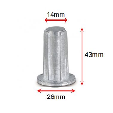 Kenrick 62mm Peg & Socket Fitting EXTRA LARGE WHEEL Set of 4 (BEIGE)