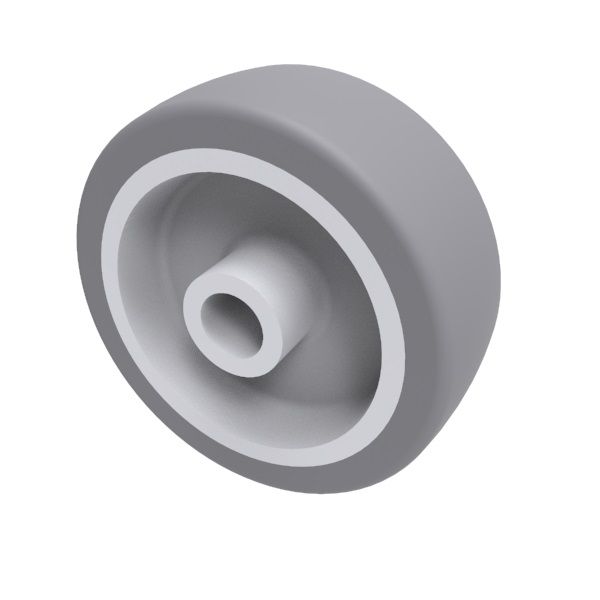 50mm Grey Thermoplastic Wheel 8mm Bore