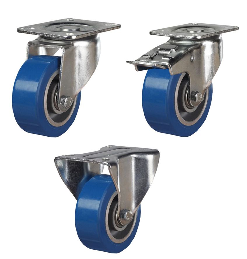 200mm GDH Series Blue Elastic Polyurethane/Aluminium Centre (800kg)