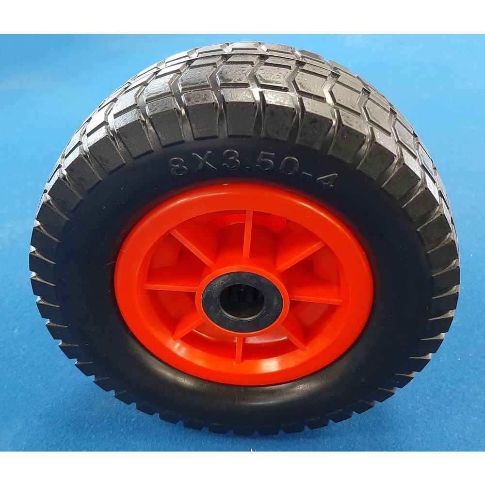 200mm (20mm Bore) PLASTIC CENTRE PUNCTURE PROOF WHEEL (8 x 3.50-4)