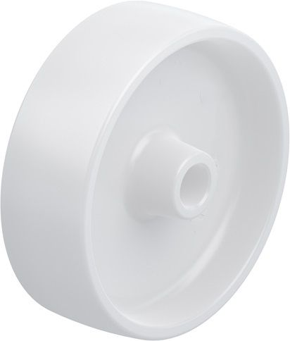 75mm White Nylon Wheel 12mm Plain Bore