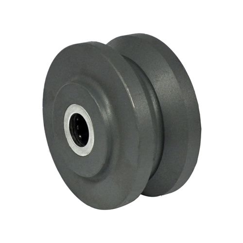 100mm 'V GROOVED' Cast Iron 20mm Bore Wheel (300Kg)