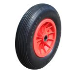 400mm Plastic Centred Pneumatic Wheel Ribbed Tread (4.80/4.00-8 Tyre 4 Ply - 20mm, 25mm & 1" BORE CHOICE)