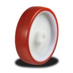 125mm Polyurethane Tyre on Nylon Centre Plain & Roller Bearing Bore Choice - 260Kg