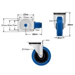 160mm Elastic Blue Rubber Heavy Duty (350KG)