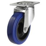 100mm Blue Elastic Rubber Swivel Castor (SPECIAL OFFER)