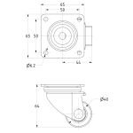 Heavy Duty 40mm Swivel Nylon Plate Fit 150Kg (LOW LEVEL)