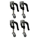 PUSH/PULL TOGGLE CLAMP RETRACTABLE CASTOR - PLHD35PTBJ - SET OF 4