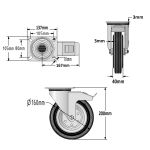 160mm Wheel Diameter (Steel Centre)