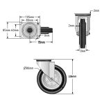 80mm Wheel Diameter (Steel Centre)