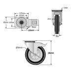 80mm Wheel Diameter (Steel Centre)