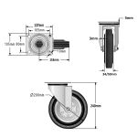 200mm Wheel Diameter (Steel Centre)