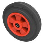 200mm Plastic Centered Industrial Trolley Wheel (1/2", 20mm, 25mm & 1" BORE CHOICE) - 200Kg