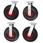 PL260 - 260mm Swivel & Fixed (Pneumatic/Steel) SET OF 4