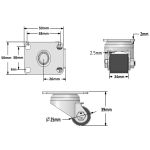 Heavy Duty 25mm Nylon Swivel Plate Fit (LOW LEVEL)