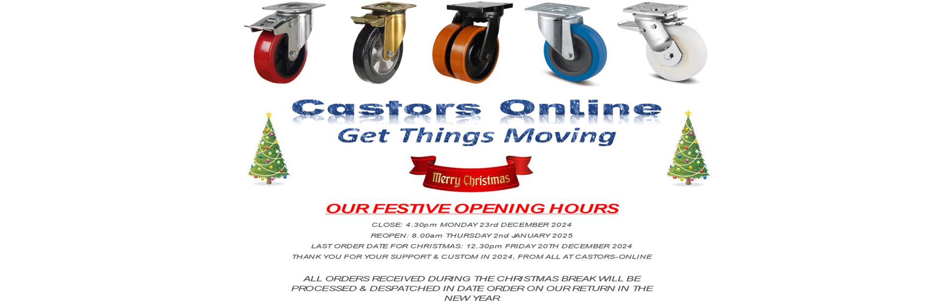 Get things moving with Castors online